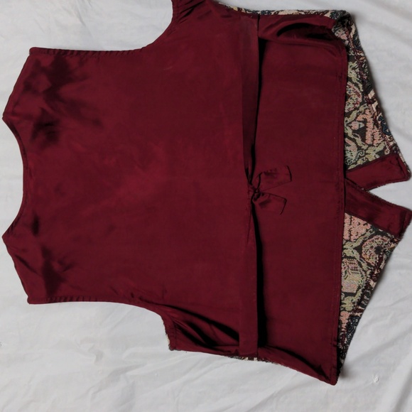 Vintage 90s Bobbie Brooks Christmas Seasons Greetings Tapestry Vest Size XL - Picture 5 of 5